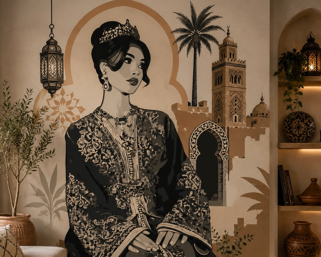 Handgeschilderde mural op locatie door Dechign